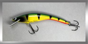 Turus Ukko Original Wobbler schwimmend, Länge: 12 cm, Farbe: Fire Tiger Black Head 88R